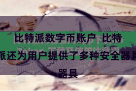 比特派数字币账户 比特派还为用户提供了多种安全器具