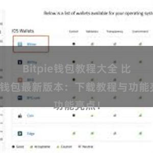 Bitpie钱包教程大全 比特派钱包最新版本：下载教程与功能亮点！