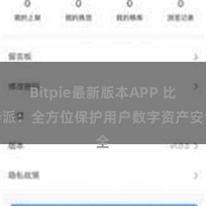 Bitpie最新版本APP 比特派：全方位保护用户数字资产安全