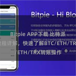 Bitpie APP下载 比特派钱包转账教程详解，快速了解BTC/ETH/TRX转账操作