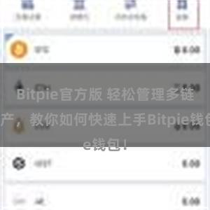 Bitpie官方版 轻松管理多链资产，教你如何快速上手Bitpie钱包！