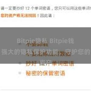 Bitpie隐私 Bitpie钱包：强大的隐私保护功能，守护您的资产