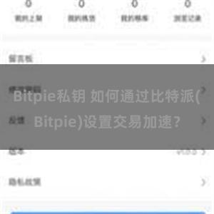 Bitpie私钥 如何通过比特派(Bitpie)设置交易加速？